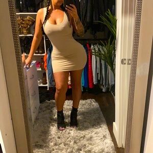 Tan tank top dress
